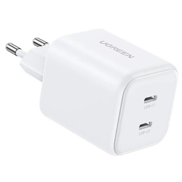 Фото - Мережевий зарядний пристрій UGREEN X526 2xUSB-C 45W GaN Fast Charger White (65154)
